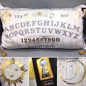 Cynthia Rowley Halloween White Ouija Board Feather Pillow Luxury Designer XL 30"